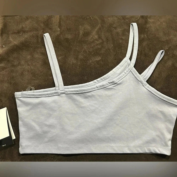 NWT Nike lavender strappy asymmetrical bra top / crop XL everyday modern - Picture 2 of 4
